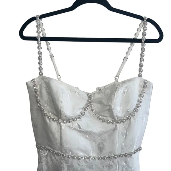 NEW NWT V. Chapman Cora Midi Dress In White Baroque Floral - Picture 4 of 11